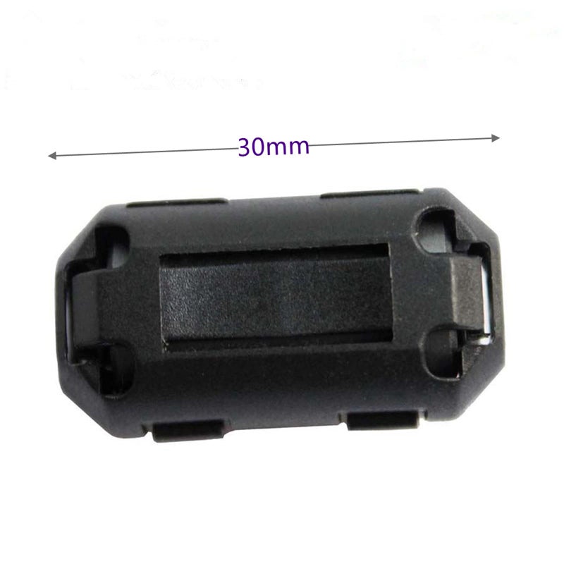 Hondark 20pcs Inner 7mm 0.28inch Filter Ferrite Bead Ferrite Clamps Chokes Ferrite Snap Ferrite Core Ferrite Clips Black - Image 5